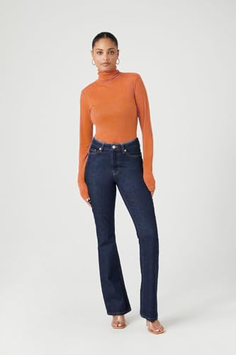 Image of Emmalise Womens Turtleneck Top Long Sleeves Fitted Ribbed Top
