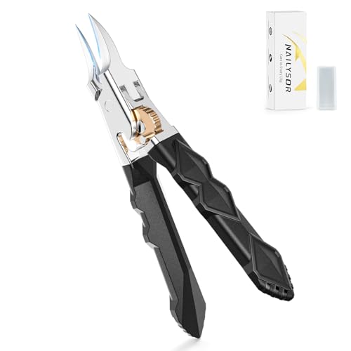 Ingrown Toenail Clippers for Thick Toenails Slanted Curved Blade Toe Nail Clippers Precision Toenail Cutter for Seniors Men Women Heavy Duty Toenail Nippers