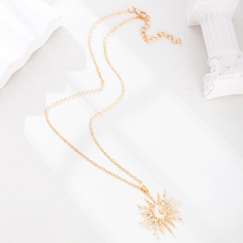 14K Gold Pendant Necklace for Women - Dainty Tiny Pendant Choker, Delicate Gold Chain Necklace, Trendy Jewelry Gift4