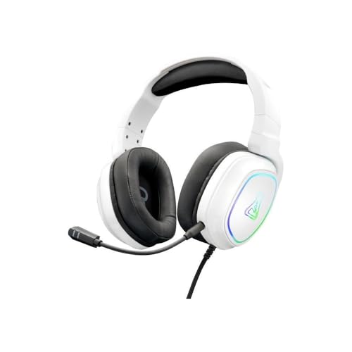 The G-Lab - Casque Gaming, Korp Radium Casque Gamer avec Micro Detachable, pour Jouer avec LED...