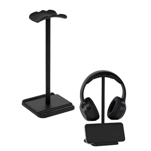 Headphone Stand for Desk, Headset & Earphone Holder with Utility Slot