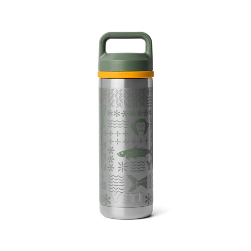 Image of YETI Rambler 18 oz Bottle, Leakproof, Vacuum Insulated, Stainless Steel with Chug Cap, YETI x Howler