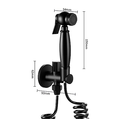 Pulverizador de bidé portátil para inodoro negro multifuncional de cobre 3
