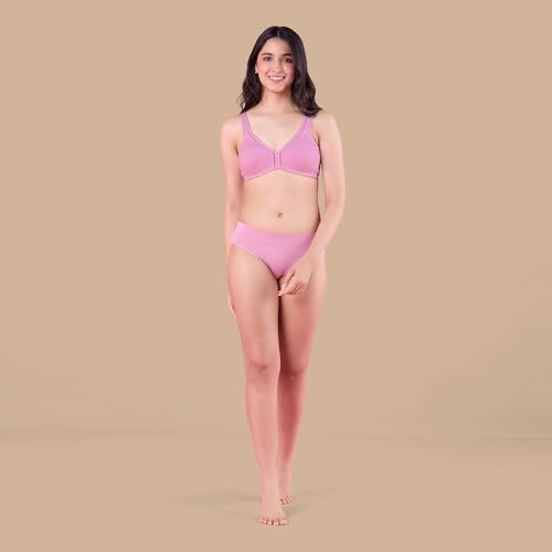 Image of NYKD Women's Ultimate Comfort and Flexibility: Elastic-Free Stretch Panties that Adapt and Delight, Mark-Free Waistband | Slip On | Mid Waist | Full Coverage | Solid - NYP342