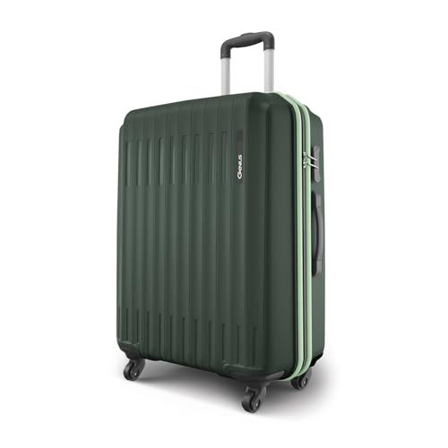 Safari Genius Alley 75cm Large Check-in Trolley Bag Hard Case Polypropylene, 4 Spinner Wheels, 360 Degree Wheeling Luggage, Travel Bag, Suitcase for Travel, Trolley Bags for Travel, Deep Forrest