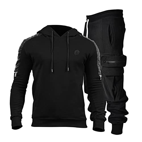 Men’s Sweatsuits Set 2 Piece Hoodie Outfit Jacket Casual Fashion Sportswear Casual Comfy Como Suits for Track Suits