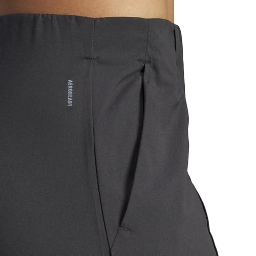 adidas Women's Aeroready Training Essentials Minimal Branding Woven Pants, Black/White, Large by adidas - Used condition - Image 4