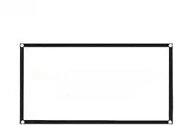 Tela de projetor 16:9 branca anti-luz moldura preta de 84-150 polegadas com furo metal home theater(120 polegadas-1 und)