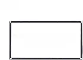 Tela de projetor 16:9 branca anti-luz moldura preta de 84-150 polegadas com furo metal home theater(120 polegadas-1 und)