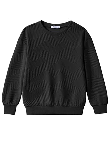 Arshiner Boys Sweatshirts Long Sleeve Crewneck Pullover Shirt Kids Fashion Fall Winter Sweater Size 6-14 Years