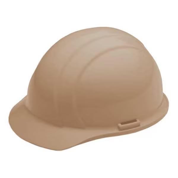Hard Hat, Polyethylene, 4 Point Ratchet, Type 1, Class E, Beige, Mfr: 19464-A