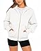 BTFBM Hoodies For Women Spring Clothing 2026 Long Sleeve Zip Up Fleece Fashion Sweatshirts Jacket Y2K Hoodie Fall Fashion(White, Small)
