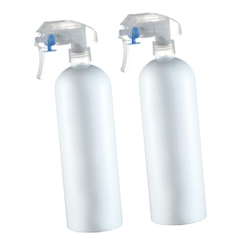 FONDOTIN 2 pezzi Bottiglie Spray Ricaricabili Bianche in Plastica Pet Nebulizzatore Cilindrico e Portatile Multifunzione per Giardinaggio e