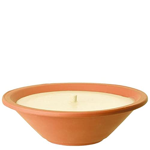 Lot de 4 braseros pour l'extérieur - Bougies d'extérieur en terre cuite - Idéal pour votre jardin - Durée de combustion : 13 h - 23 x 7 cm Cover