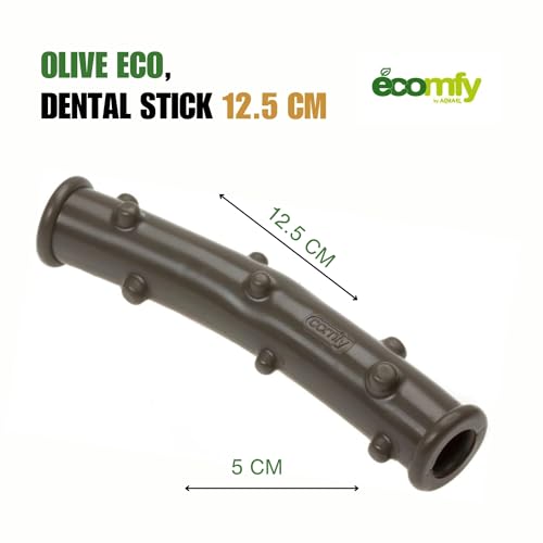 ECOMFY Olive Eco Chew Toys For Dogs | Dental Stick 12.5cm| Dog Toys For Boredom| Eco-Friendly Dog Chew Toy - Long-Lasting Fun | Dog Teething Toys | Dental Health, Sustainable Playtime - Image 2