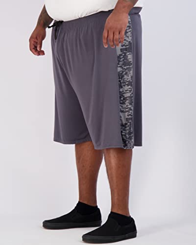 Image of Real Essentials Men's Big & Tall 3-Pack Dry Fit & Mesh Active Athletic Perfomance Shorts (3X-5X)