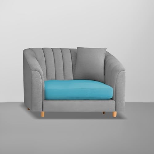 Image of Doraldo Seater Sofa Set for Living Room (Turquise Grey) Premium Fabric Sofa Set