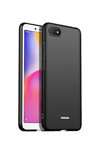 Image of Mobile Back Cover Case for Xiaomi Redmi 6A (Silicone Case|CameraProtection|Black SC1510)