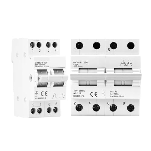 Disjoncteur de verrouillage AC inverseur de source ATS manuel GYHO8 40A pour rail DIN