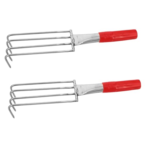 Toyvian 2 Pack Stainless Steel Clam Rake
