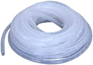 Glowster Organizador de cables en espiral, 10 mm x 10 m, Blanco; ...