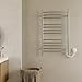 HEATGENE Electric Towel Warmer with Built-in Timer & Temperature Control, Wall-Mounted 12-Bar Large Towel Rack, Plug-in/Hardwired Heated Towel Rail for Bathroom - Brushed