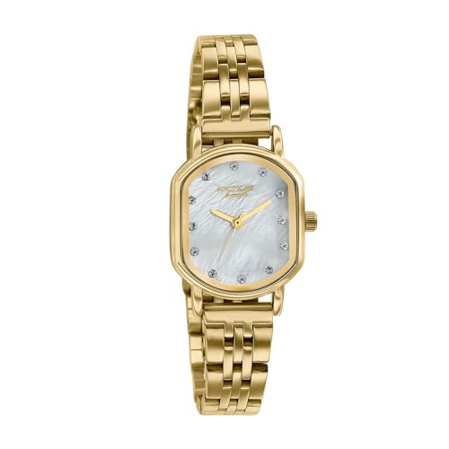 Image of Sonata Poze 8 Quartz Analog with MOP-White Dial IPG Stainless Steel Strap Watch for Women - SP80161YM01W
