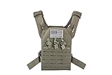 Cadet 2.0 Childrens Tactical Airsoft Paintball Kids Vest, Free US Flag Patch, Mil Spec PALS Laser cut Molle Modular w/Mag Pouches (Green)