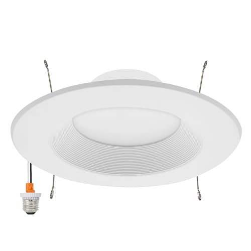 Maxxima 5 in. & 6 in. 5 CCT Retrofit Recessed LED Downlight - 1300 Lumens, E-26 Quick Connect, Dimmable, Color Selectable 2700K-5000K (2700K/3000K/3500K/4000K/5000K), for Living Rooms and Kitchens