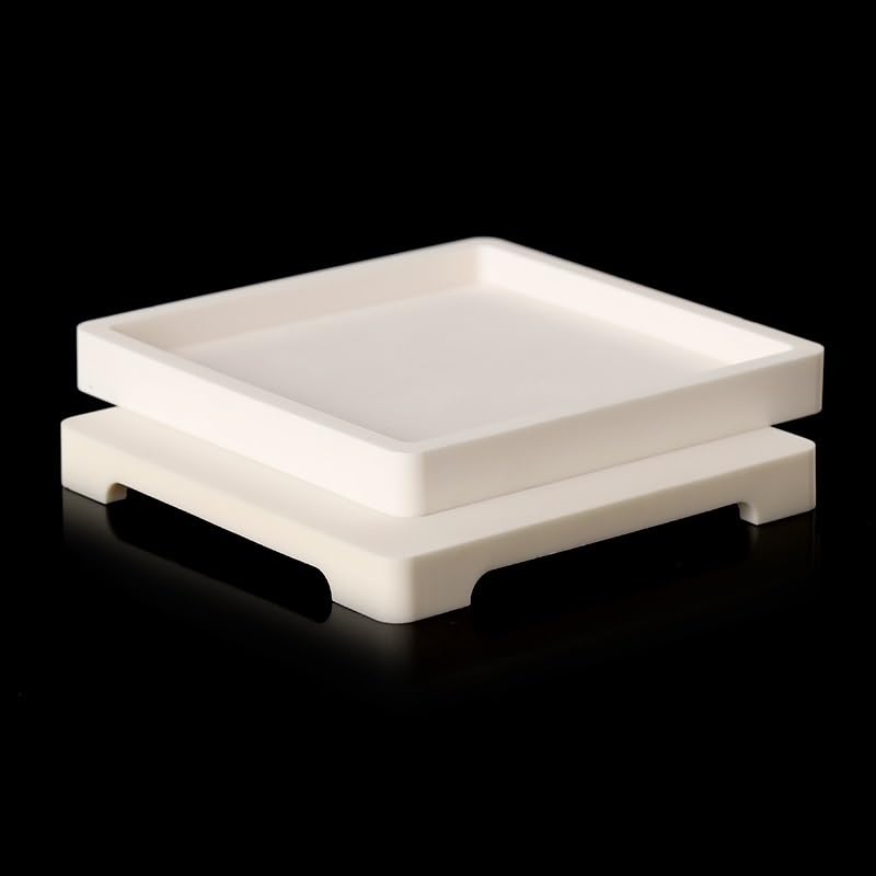 Sagger corindon alumine 99% à structure plate empilable 105x105x12mm haute densité