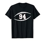 94 Number Vintage Football Player 94 Lucky Number Birthday T-Shirt