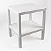 Price comparison product image DIVCHI 2 Tier Side End Table Nightstand Coffee Tables Storage Bedside Office Living Room Bedroom Small Narrow Space Sofa Table (White)