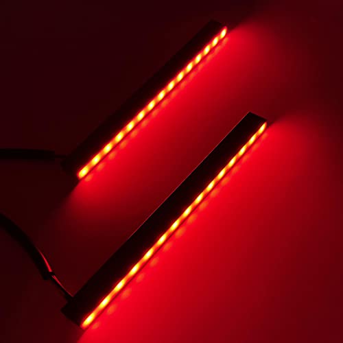 12 Volt Led Lights Bar Universal Car Accessories Led Strip Lights,Red Amber Yellow Dual Color Sequential Dynamic Flashing Signal Lights,Fog Lights,Tail Light Stop Light Aluminum Shell #TOP4