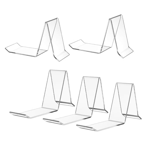 MUCKLILY Elegant Minimalist Shoe Rack Set 5pcs Book Display Stand Cellphone Holder for Store Display