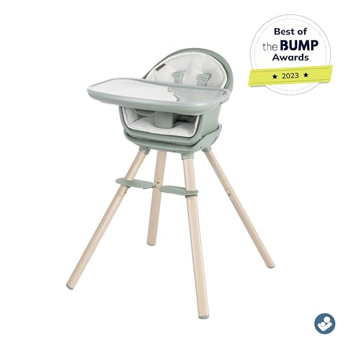 Image of Maxi-Cosi Moa 8-in-1 High Chairs for Babies and Toddlers, Machine Washable Infant High Chair, Compact, Convertible High Chair Lightweight Design, Classic Green