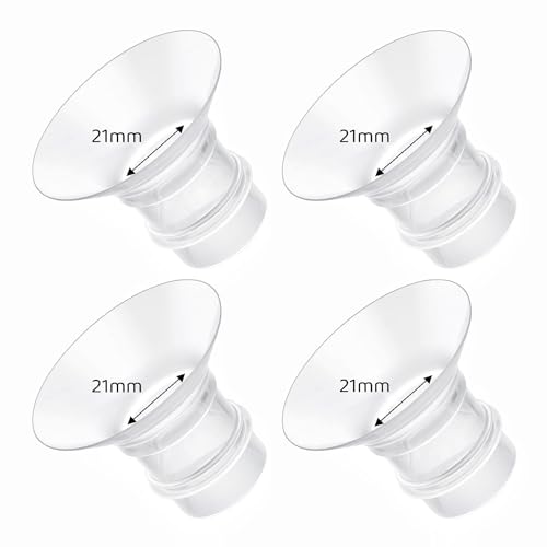 Image of Flange Inserts 21mm Compatible with Medela/Spectra/TSRETE/Elvie/Momcozy/Bellababy Breast Pump 24mm Shields/Flanges, Reduce 24mm Nipple Tunnel Down to 21 mm, 4PCS