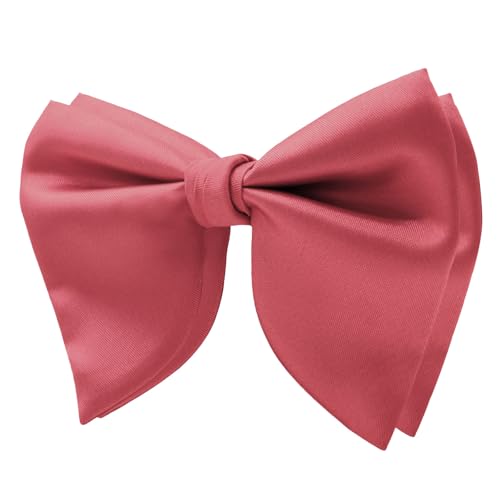 Image of Mens Bow Tie Pre Tied Oversized Bow Ties for Men Satin Bowties for Tuxedo Wedding Party Banquet