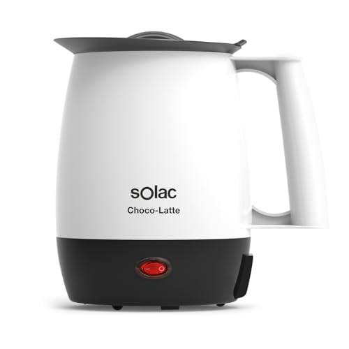 Solac - Milchwärmer | 250W | Schokolade, Wasser, Suppe erhitzen | Kapazität 1L | Tragbarer Wasserkocher | Anti-Creme-Filter | Antihaftbeschichtung | Einfache Reinigung | Milchkessel