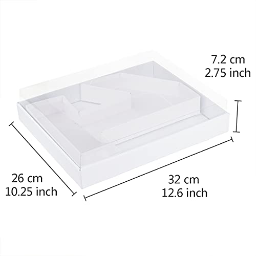 WENPACK 30.5cm Fillable Cardboard Number Shaped Box Clear Cover Sweets Charcuterie Grazing Packaging (1), 32 cm (H) x 25.4 cm (L) - Image 2
