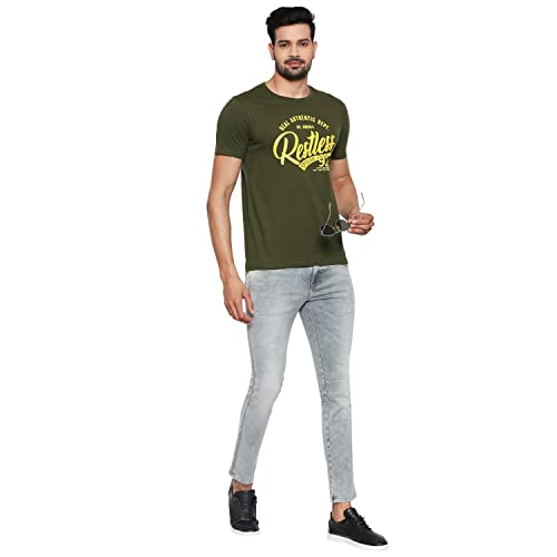 Image of Spykar Men's Cotton Slim Fit T-Shirt