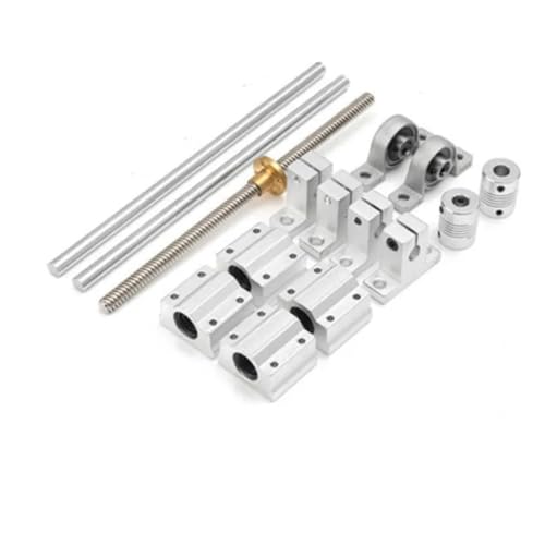 Kit rail de guidage T8 avec vis mère 8-300mm et support d'arbre linéaire pour imprimante 3D DIY