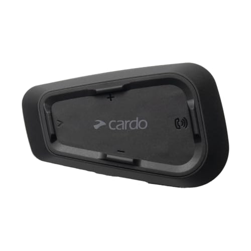 Cardo Systems Spirit Motorcycle Bluetooth Communication Headset, 2-Way Bluetooth, Thin 32mm Speakers, Waterproof, Universal Connectivity - Single Pack