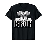 mini schnauzer bruh schnauzer divertente in miniatura per amanti dei cani bambini maglietta