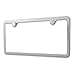 License Plate Frame Kit Premium Hand Polished Stainless Steel Includes US/Import Style Steel Mounting Hardware 2 Hole Frame Holder Standard Non-Anti-Theft Style Easier to Remove by DFDM National