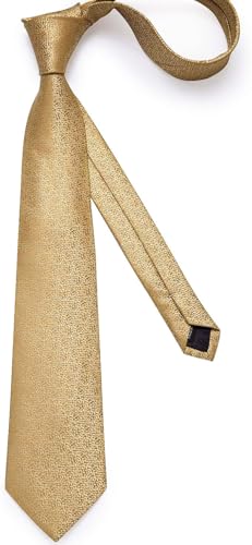 Image of DiBanGu Mens Solid Color Tie and Pocket Square Set Woven Silk Plain Necktie & Handkerchief for Men Wedding Party Formal