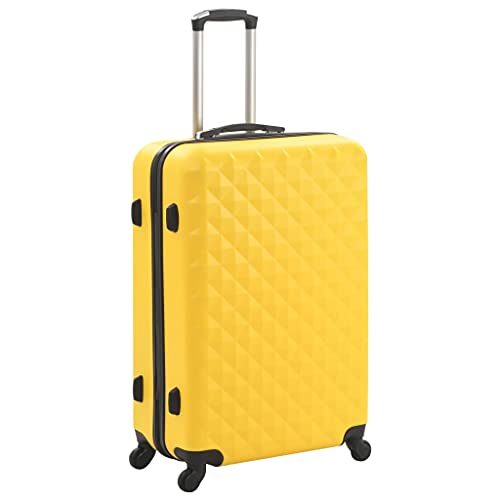 Durable and Lightweight Hardcase Trolley Set, 3 Sizes with 360° Castors, Security Locks, Yellow2