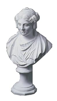 クラシック ホワイト石膏 胸像 中型 K-180 バラの少女胸像 - 日本で唯一の石膏像専門ショップ「石膏