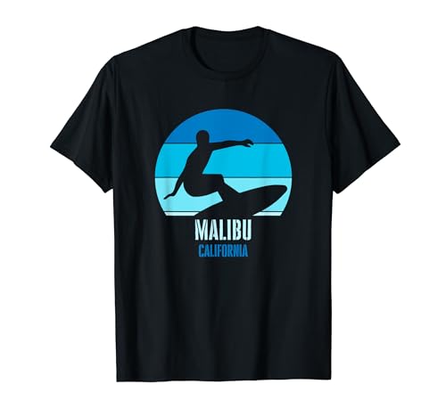 Surfing Malibu Beach California, Californian Surfer T-Shirt