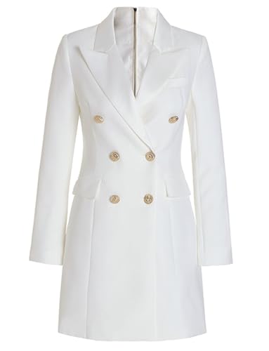 Blazer femme smoking à double boutonnage idéal pour rayonner en soirée festive