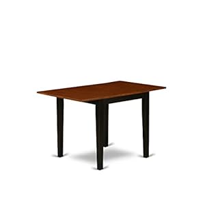 East west furniture ndno3 bch w 3 piece dinette set for small spaces contains a rectangle dining table with dropleaf and 2 dining room chairs 30×48 inch black cherry  urban country home decor